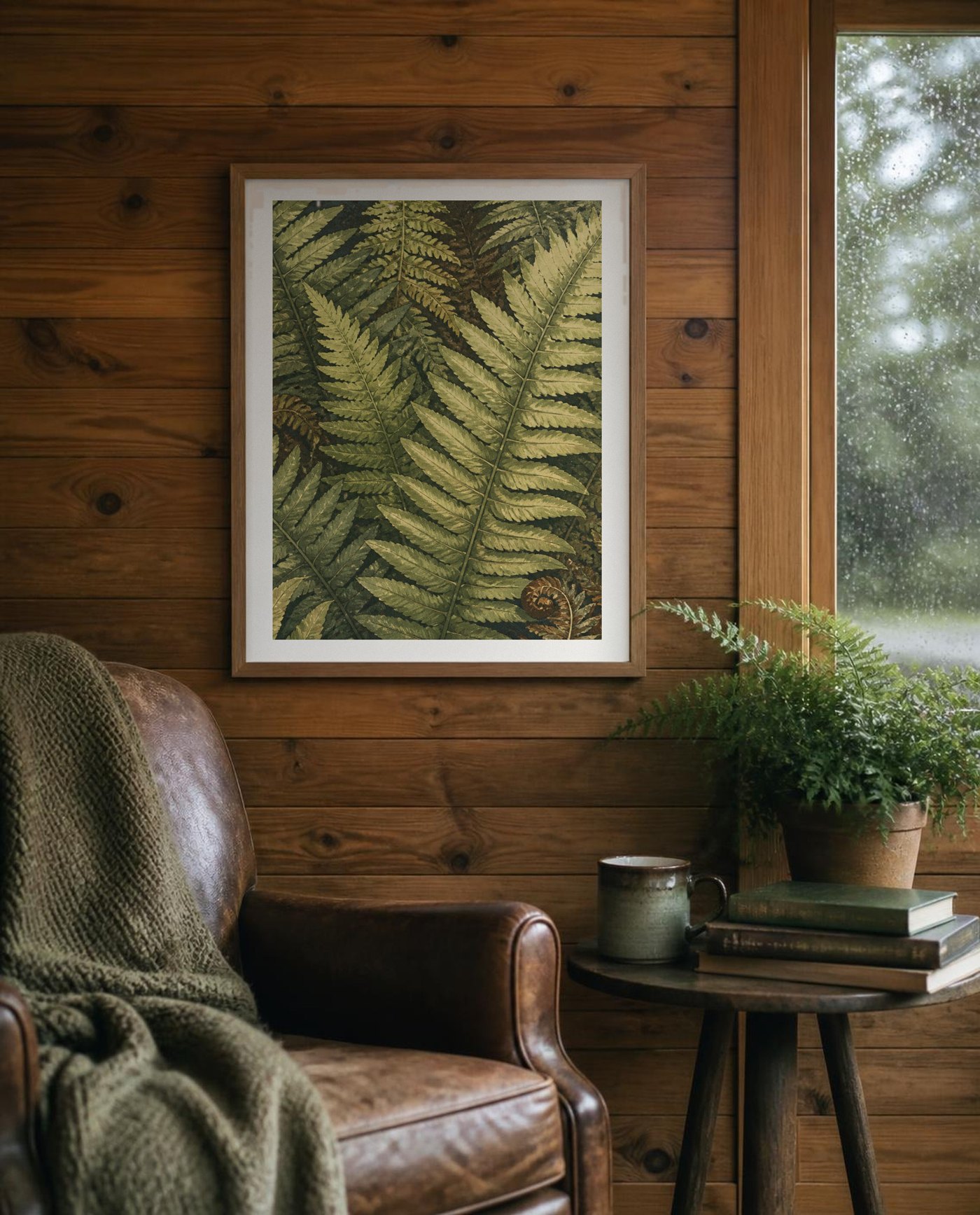 Fern Floor poster in a calm home setting